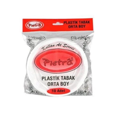 Plastik Tabak Büyük 19cm 10